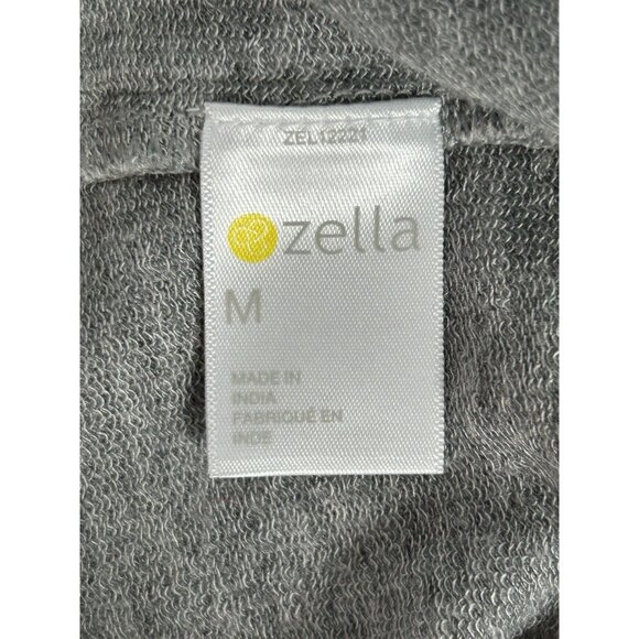 Zella Women's V Neck Long Sleeve Oversize Top in Gray - Sz M - Picture 4 of 6